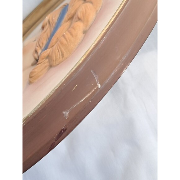 Vintage Duncan Ceramic 1975 Victorian Chalkware Erma Gilliland Duncan Wall Art - Picture 9 of 9